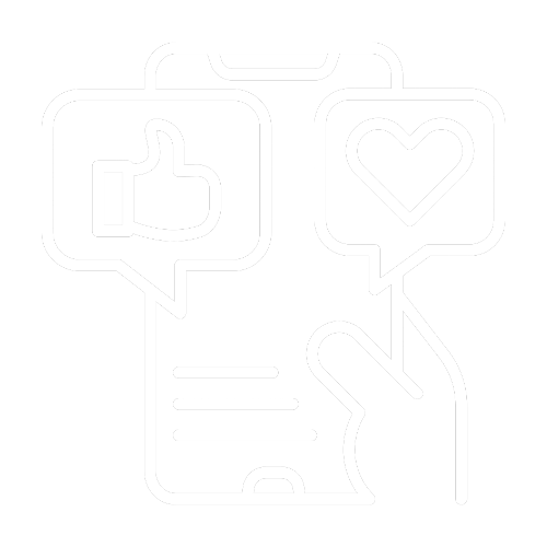 Icône représentant les réseaux sociaux comme Facebook, Instagram, LinkedIn ou TikTok. Icon representing social media platforms such as Facebook, Instagram, LinkedIn, or TikTok.