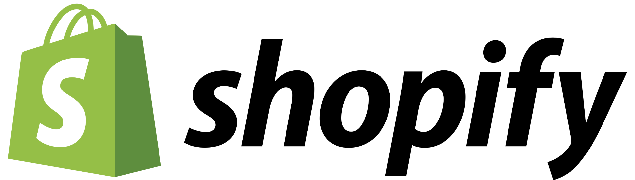Logo officiel de Shopify, la plateforme leader pour créer des boutiques en ligne facilement. Official Shopify logo, the leading platform for easily creating online stores.