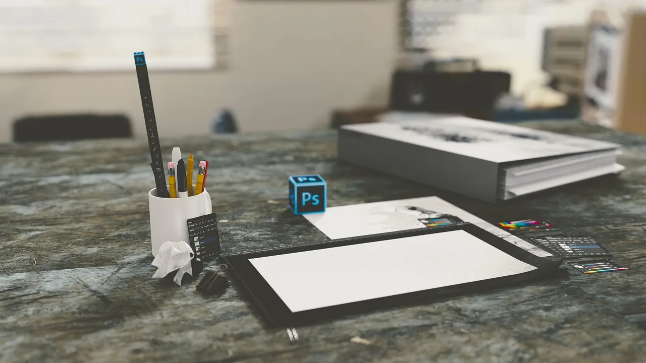 Exemple de design graphique moderne utilisé pour la communication visuelle et marketing – Example of modern graphic design used for visual communication and marketing