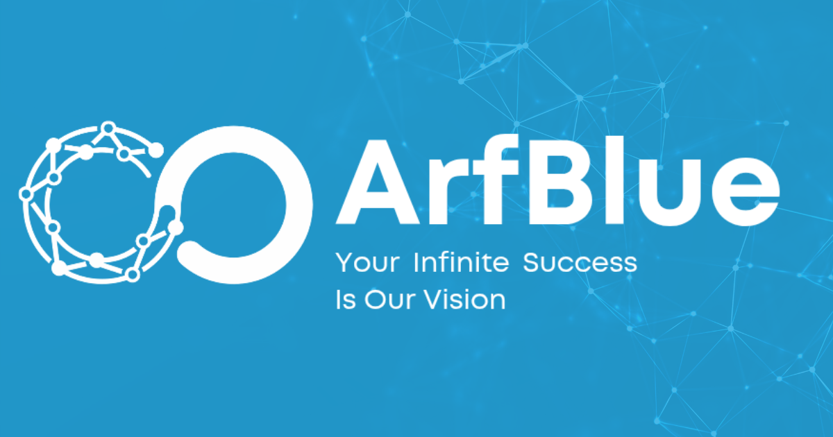 Logo officiel d'ArfBlue, agence de marketing digital et création de sites web.
Official logo of ArfBlue, a digital marketing and website development agency.