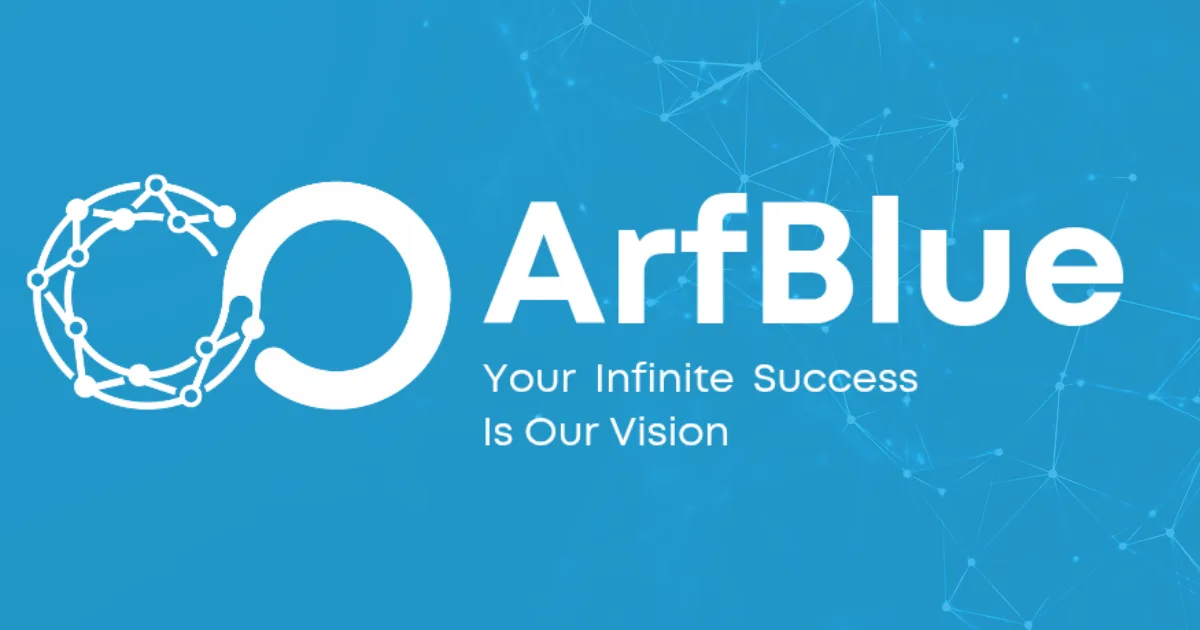 Logo de l’agence ArfBlue – Marketing digital et développement web au Maroc ArfBlue agency logo – Digital marketing and web development in Morocco