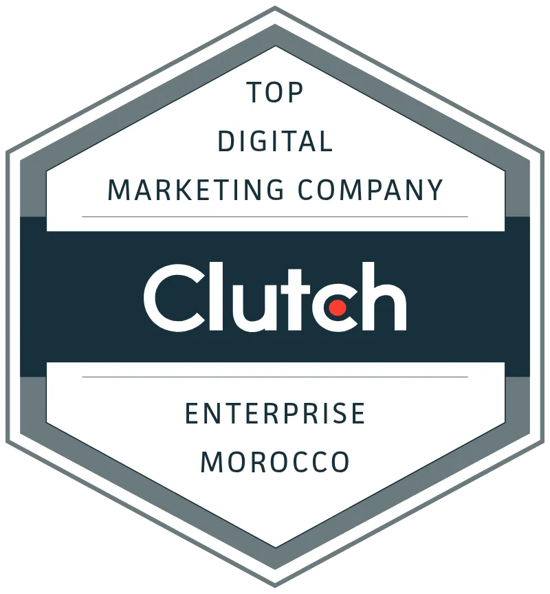 Badge Clutch entreprise marketing digital Maroc | Clutch badge for Enterprise Digital Marketing Morocco