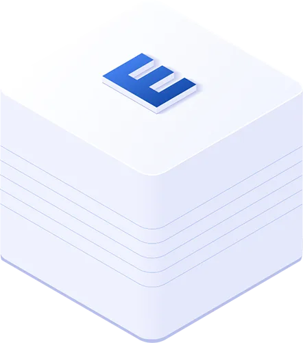 Icône lettre E représentant la photographie et le branding visuel